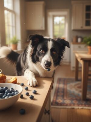Blueberries and dogs