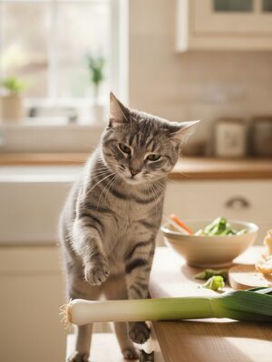Leek and cats