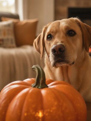 Pumpkin and dogs